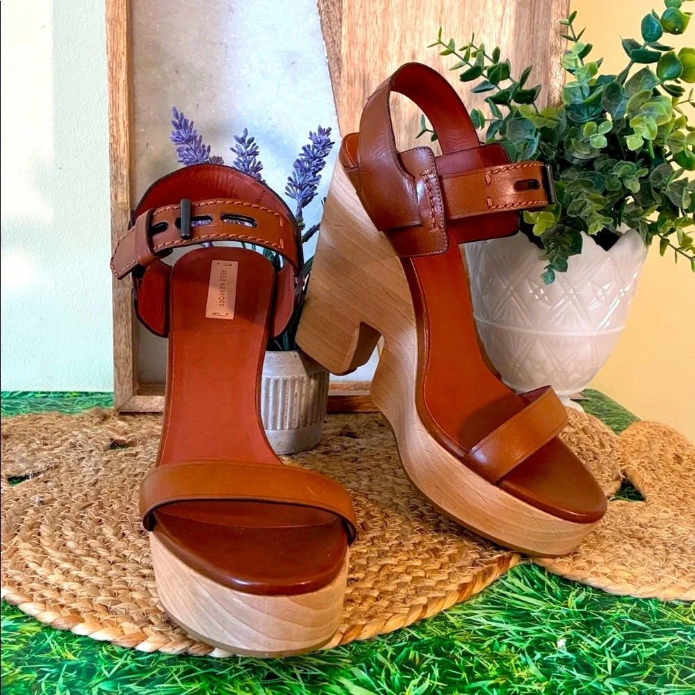 Reed Krakoff Brown Leather Platform Sandals